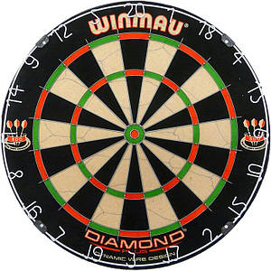Фірмова мішень для гри в дартс зі справжнього сизалю Diamond Winmau Англія з дротиками