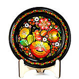 Підставка під декоративну тарілку сувенірну 20-25 см світла з дерева №2 h=16 см (FL-00031870), фото 3