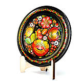 Підставка під декоративну тарілку сувенірну 20-25 см світла з дерева №2 h=16 см (FL-00031870), фото 4