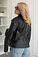 Куртка з екошкіри у стилі косухи Модель: 4907-975 Колір: чорний, бордо, графіт, трава, фото 8