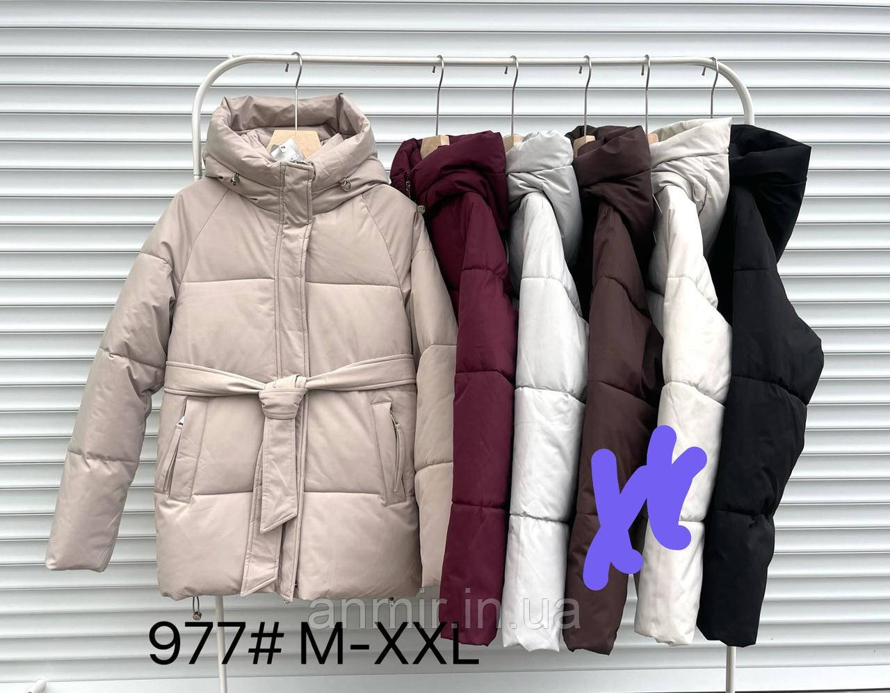 Куртка зима жіноча норма з поясом 44-52 колір уточнюйте під час замовлення