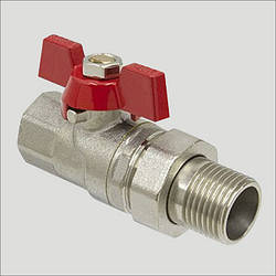 Кран кульовий з американкою PolMark Red PN40 1"