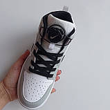 Дитячі демісезонні кросівки Nike air jordan 1 mid smoke, фото 3