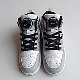 Дитячі демісезонні кросівки Nike air jordan 1 mid smoke, фото 5