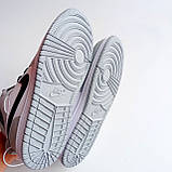 Дитячі демісезонні кросівки Nike air jordan 1 mid smoke, фото 4