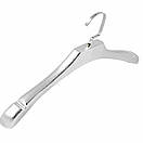 Пластикові плічки вішалки 39 см срібніі з широким плечем 3 см для одягу упаковка 5 шт, фото 5