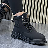 Черевики жіночі чорні зима утеплені на хутрі (123361), фото 2