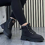 Черевики жіночі з хутром чорні зима утеплені (123361), фото 2