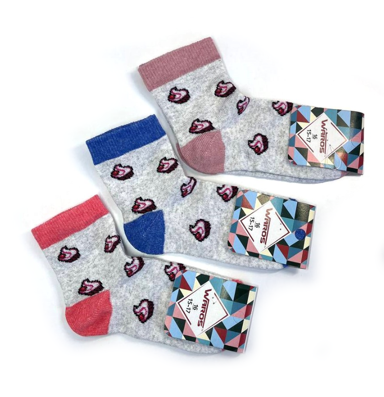 Шкарпетки дитячі Кекс сірі 16 р. (12 пар!) (Демісезонні) Варос, фото 1