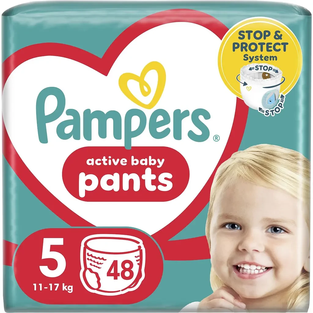 Підгузки-трусики Pampers Active Baby Pants 5 (12-17 кг) 48 шт., фото 1