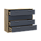 Комод Doros Ронді Дуб Артізан/Графіт 4 шухляди, фото 5