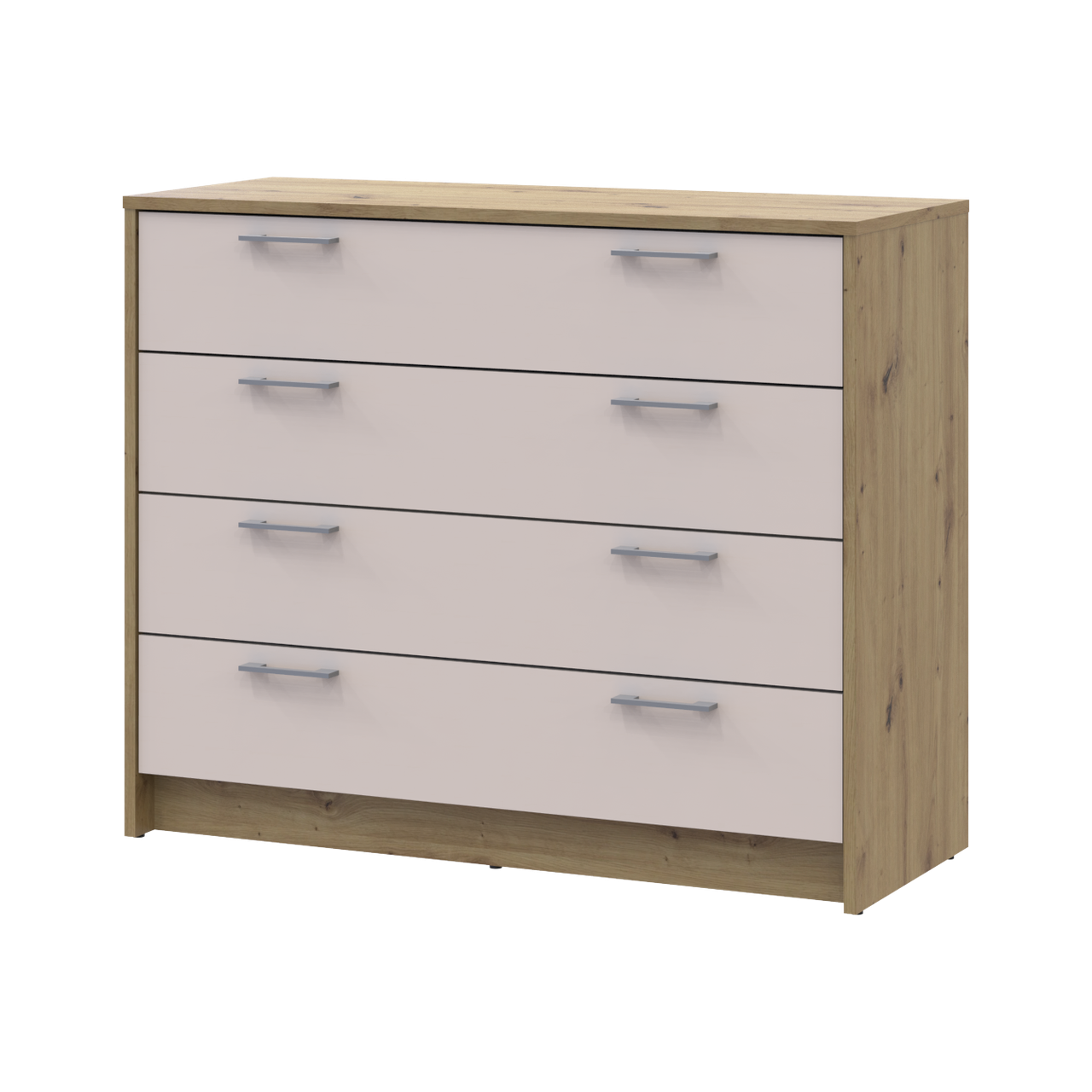 Комод Doros Ронді Дуб Артізан/Кашемір 4 шухляди, фото 1
