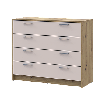 Комод Doros Ронді Дуб Артізан/Кашемір 4 шухляди 100х40х82 (41516187)