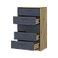 Комод Doros Ронді Дуб Артізан/Графіт 5 шухляд 60х40х100 (41516188), фото 2