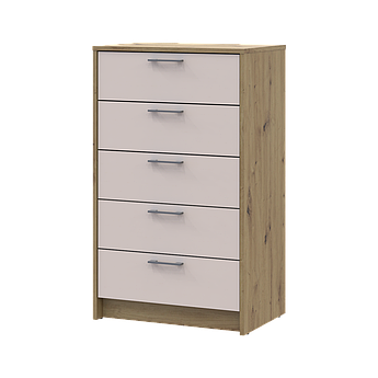 Комод Doros Ронді Дуб Артізан/Кашемір 5 шухляд 60х40х100 (41516189)