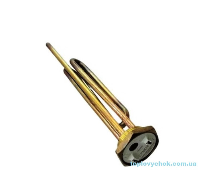 ТЕН для бойлера  2,5 кВт на латунній гайці з різьбою G 1 1/4, фото 1