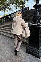 Жіноча шубка-бомбер великого розміру Розміри: 46-48, 50-52, 54-56, фото 3