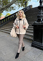 Жіноча шубка-бомбер великого розміру Розміри: 46-48, 50-52, 54-56, фото 5