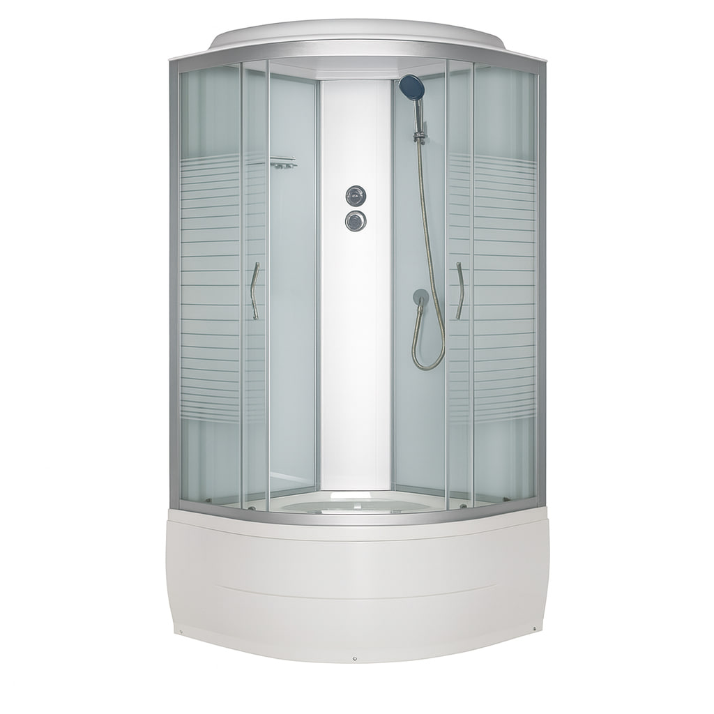 Душовий бокс Vivia 95 BF JK White Line 90х90х217 см на високому піддоні тоноване скло