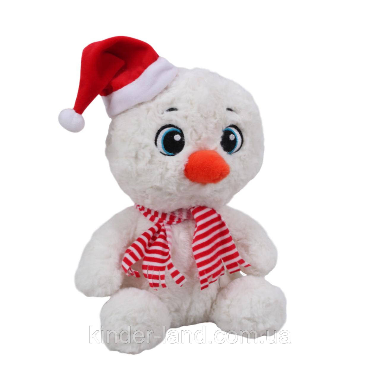 М'яка іграшка Сніговичок новорічний, 24 см.