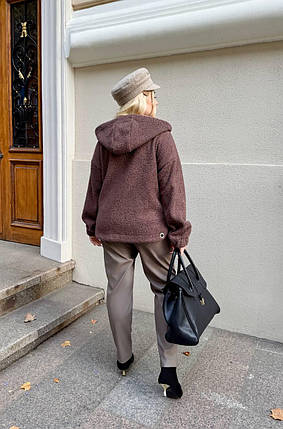 Жіноча шубка-бомбер великого розміру Розміри: 46-48, 50-52, 54-56, фото 2