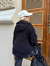 Жіноча шубка-бомбер великого розміру Розміри: 46-48, 50-52, 54-56, фото 3