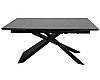 Madison Ceramic стіл обідній 160(240)*90 см чорний мат/чорний каркас ТМ Intarsio, фото 8
