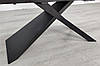 Madison Ceramic стіл обідній 160(240)*90 см чорний мат/чорний каркас ТМ Intarsio, фото 7