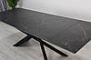 Madison Ceramic стіл обідній 160(240)*90 см чорний мат/чорний каркас ТМ Intarsio, фото 6