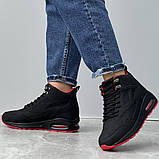 Кросівки жіночі чорні з червоним зима на хутрі (12841632), фото 7