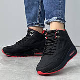 Кросівки жіночі зима на хутрі чорні стильні (12841632), фото 6