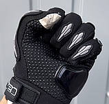 Моторукавички Vemar чорні з жорстким захистом (M, L, XL, XXL) – літні універсальні, фото 5