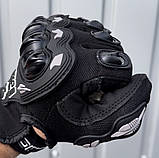 Моторукавички Vemar чорні з жорстким захистом (M, L, XL, XXL) – літні універсальні, фото 6