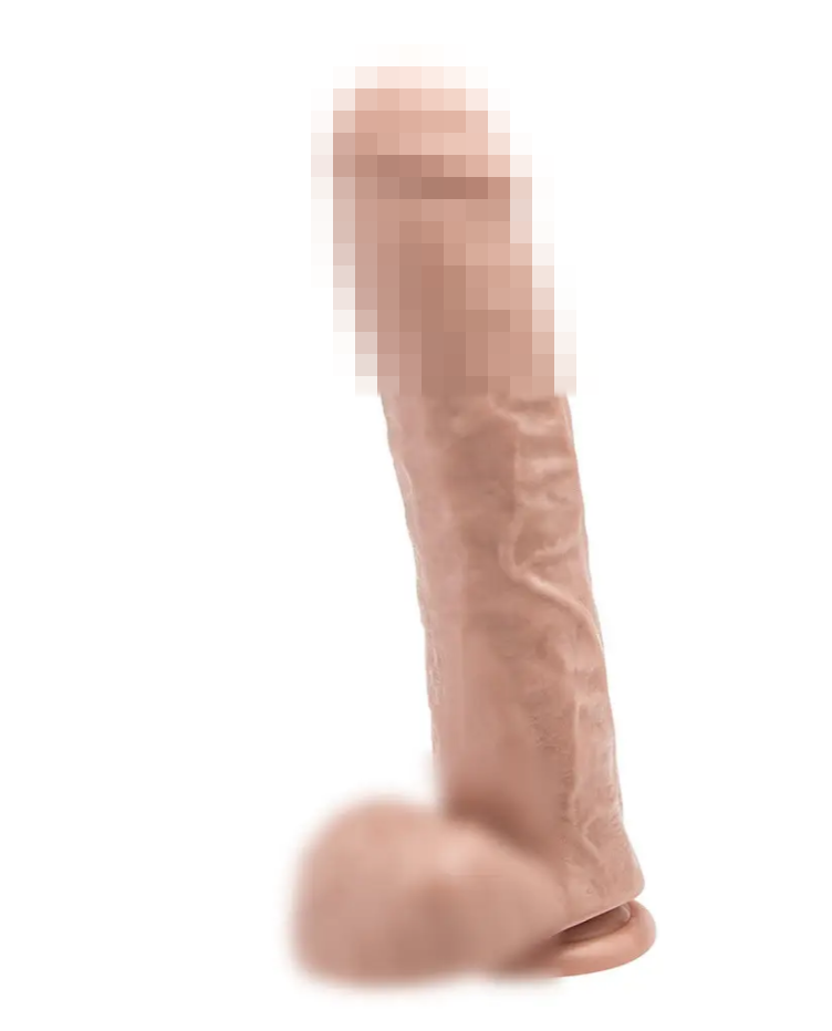 Великий реалістичний фалоїмітатор із мошокою та присоском Get Real ToyJoy 11 Inch, 30,5х6,5 см., фото 1
