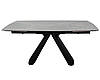 Greyson Ceramic стіл обідній 160(240)*90 см сірий мат/чорний каркас ТМ Intarsio, фото 7