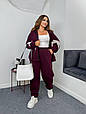 Жіночий спортивний костюм з геометричними вставками Модель: 4907-0202 Колір: бордо, шоколад, графіт, чорний, фото 10