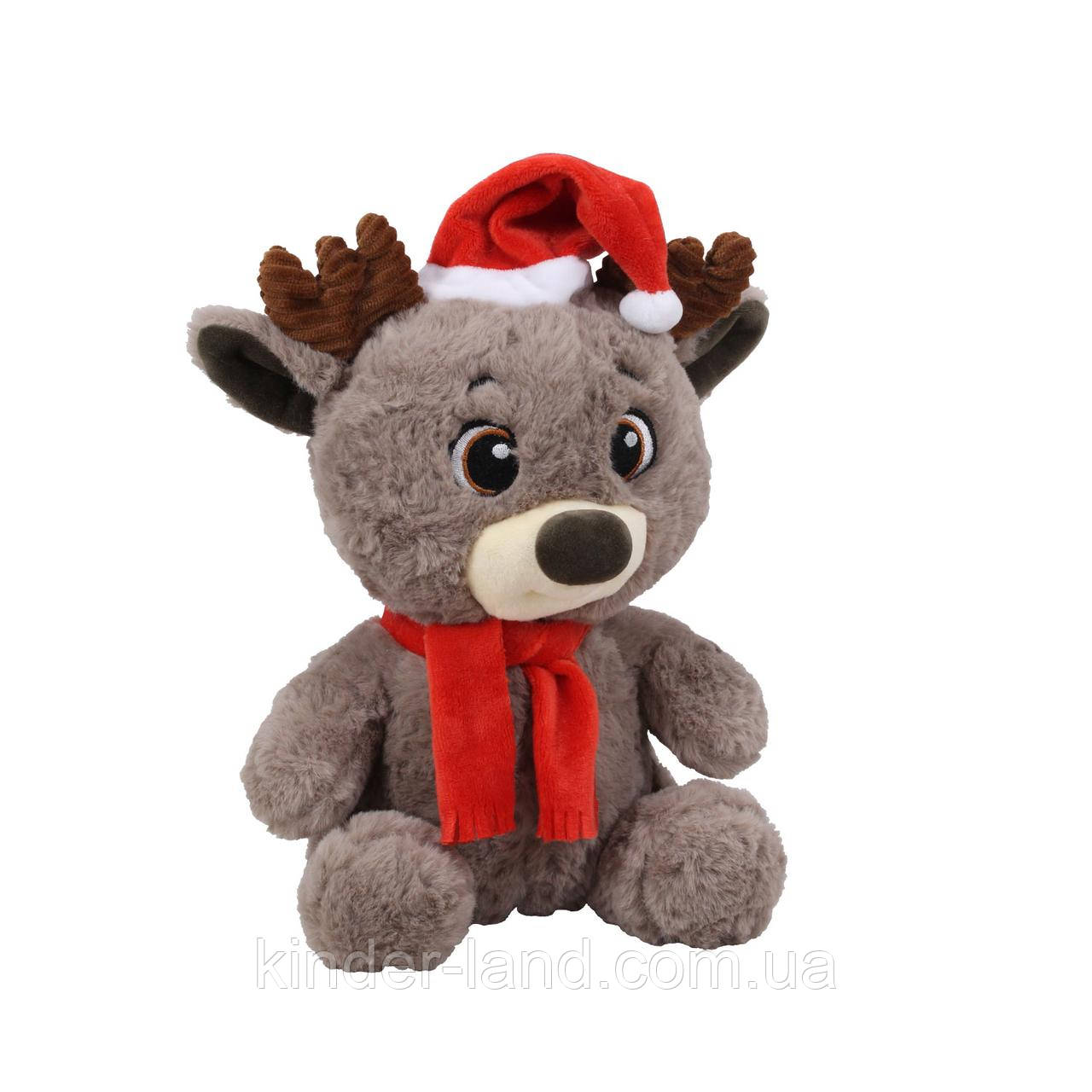 М'яка іграшка Олень новорічний, 24 см.