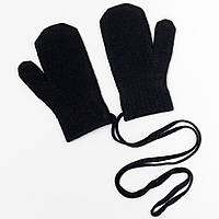 Дитячі зимові рукавички з вовною мериноса Чрного кольору від 0 до 18 місяців