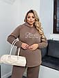 Жіночий костюм-трійка з анораком Модель: 4907-0299 Колір: мокко, сірий, теракот, фото 6