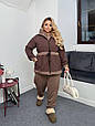 Жіночий костюм-трійка з анораком Модель: 4907-0299 Колір: мокко, сірий, теракот, фото 3