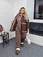 Жіночий костюм-трійка з анораком Модель: 4907-0299 Колір: мокко, сірий, теракот, фото 4