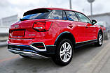Захисна накладка на задній бампер для Audi Q2 рестайл 2020-2026 (нерж.сталь), фото 7