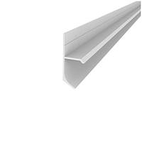 Плінтус алюмінієвий прихованого монтажу з тіньовим швом 15.7×38.8×2500 мм, срібло, анодований