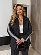 Костюм трендовий з лампасами Модель: 4907-0306 Колір: чорний, бургунді, хакі, графіт, фото 2
