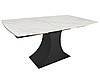 GIlbert Ceramic стіл обідній 160(240)*90 см білий мат/чорний каркас ТМ Intarsio, фото 7