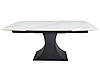 GIlbert Ceramic стіл обідній 160(240)*90 см білий мат/чорний каркас ТМ Intarsio, фото 8