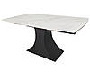 GIlbert Ceramic стіл обідній 160(240)*90 см білий мат/чорний каркас ТМ Intarsio, фото 9