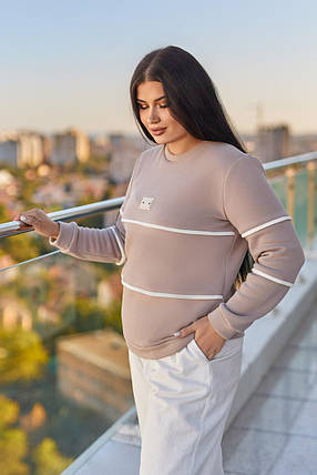 Жіночий теплий світшот великого розміру Розміри: 48-50, 52-54, фото 2