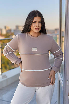 Жіночий теплий світшот великого розміру Розміри: 48-50, 52-54, фото 1