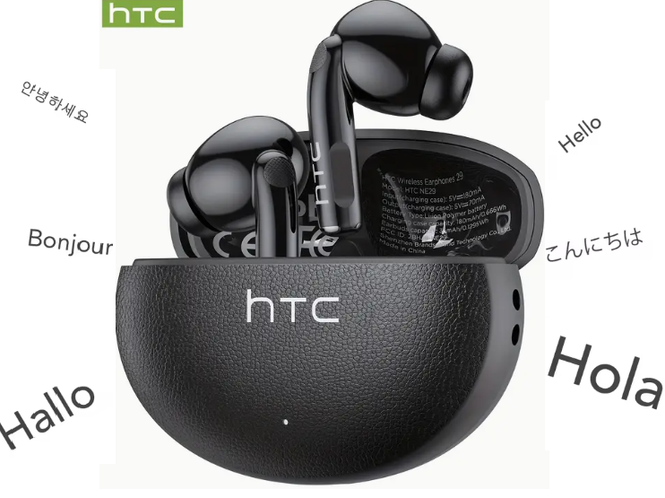 Інтелектуальні навушники-перекладачі HTC NE29 AI Бездротові навушники Bluetooth/ Переклад у режимі реального часу, фото 1